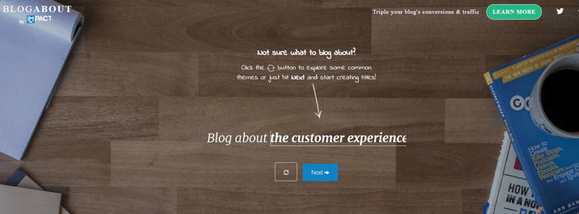 Free online copywriting tool BlogAbout