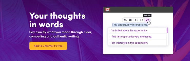 Wordtune free copywriting tool