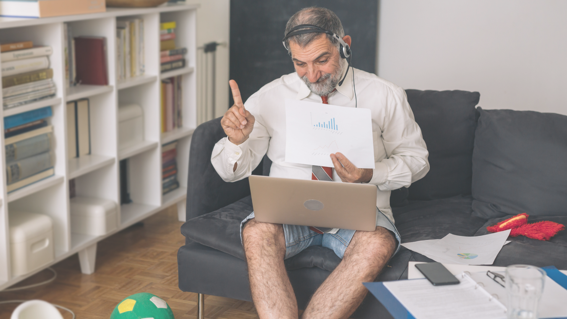 Man on a zoom call